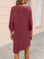 Blueberi B Women’s Ivy Lane Round Neck Three-Quarter Sleeve Tee Dress Polyester Spandex Size S-L