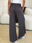 Double Take Women’s Full Size Smocked Wide Waistband Wide Leg Pants Rayon Spandex Size S-3XL