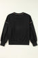 Blueberi B Women’s Valentine’s Day Rhinestone Heart Round Neck Long Sleeve Sweatshirt Polyester Cotton Size S-2XL