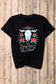 Blueberi B Women's Graphic Long Live the West Round Neck Short Sleeve T-Shirt Polyester Cotton Elastane Size S-2XL