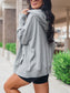 Blueberi B Women’s Perfee Half Snap Long Sleeve Hoodie Polyester Size S-XL