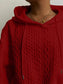 Blueberi B Women’s Drawstring Drop Shoulder Long Sleeve Hoodie Polyester Spandex Size S-2XL