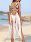 Blueberi B Women’s Fringe Spaghetti Strap Cover-Up Acrylic One Size