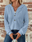 Blueberi B Women’s Waffle Knit Long Sleeve Drawstring Hooded Top Polyester Elastane S-2XL