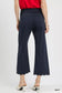 Umgee navy scallop hem wide leg pants back view at Blueberi Boutique