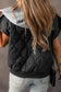 Blueberi B Women’s Drawstring Zip Up Hooded Vest Coat Polyester Size S-XL