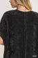 Umgee black knit cardigan back texture detail
