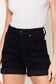 Judy Blue Women’s Full Size High Waist Tummy Control Cuffed Denim Shorts Cotton Polyester Spandex Size S-3XL