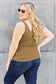 Basic Bae Women’s Full Size Square Neck Wide Strap Tank Nylon Spandex Size S-3XL