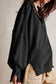Blueberi B Women’s Exposed Seam Side Slit Long Sleeve Sweatshirt Polyester Viscose Size S-XL