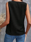 Blueberi B Women's Ruffled V-Neck Tank Polyester Size S-XL