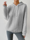 Blueberi B Women’s Drawstring Drop Shoulder Long Sleeve Hoodie Polyester Spandex Size S-2XL