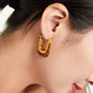 Women's Resin Copper U Shape Earrings