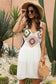 Blueberi B Women's Geometric V-Neck Spaghetti Strap Cover Up Dress Acrylic Polyester One Size