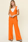 Double Take Women's  Full Size Sleeveless Wide Leg Jumpsuit with Pockets Polyester Spandex Size S-3XL