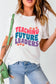Blueberi B Women't Letter Graphic Round Neck Short Sleeve T-Shirt Polyester Cotton Elastane Size S-2XL