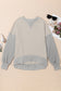 Blueberi B Women's Contrast Round Neck Long Sleeve Sweatshirt Polyester Cotton Size S-2XL
