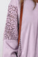 Blueberi B Women’s Openwork Round Neck Long Sleeve Sweatshirt Polyester Cotton Size S-XL