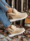 Blueberi B Furry Suede Round Toe Flat Sneakers Faux Fur Suede Rubber Size 5-11