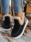 Blueberi B Furry Suede Round Toe Flat Sneakers Faux Fur Suede Rubber Size 5-11