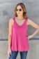 Basic Bae Women’s Full Size Lace Detail V-Neck Cutout Cami Rayon Spandex Size S-3XL