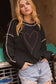 Blueberi B Women’s Valentine’s Day Rhinestone Heart Round Neck Long Sleeve Sweatshirt Polyester Cotton Size S-2XL