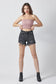 RISEN Women's  Raw Hem Denim Shorts with Pockets Cotton Polyester Spandex Size XS-3XL