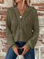Blueberi B Women’s Waffle Knit Long Sleeve Drawstring Hooded Top Polyester Elastane S-2XL