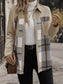 Blueberi B Women’s Perfect Plaid Snap Down Long Sleeve Shacket Polyester Cotton Size S-XL