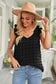 Blueberi B Women's  Full Size Swiss Dot V-Neck Tank Polyester Size S-3XL