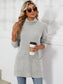 Blueberi B Women’s Slit Mock Neck Long Sleeve T-Shirt Rayon Polyester Spandex Size S-2XL