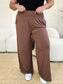 Double Take Women’s Full Size Smocked Wide Waistband Wide Leg Pants Rayon Spandex Size S-3XL