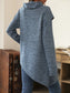 Blueberi B Women’s Asymmetrical Hem Cowl Neck Long Sleeve T-Shirt Polyester Spandex Size S-2XL