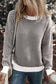 Blueberi B Women’s Striped Round Neck Long Sleeve Sweater Viscose Polyester Polymide Size S-2XL