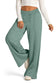Blueberi B Women’s Drawstring Elastic Waist Wide Leg Pants Polyester Size S-2XL