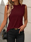 Blueberi B Women’s Round Neck Sleeveless Tank Rayon Polyester Size S-2XL