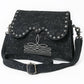 American Darling Genuine Suede Embossed Leather Western Crossbody Bag | 6.5" x 11" x 2"