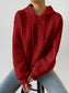 Blueberi B Women’s Drawstring Drop Shoulder Long Sleeve Hoodie Polyester Spandex Size S-2XL
