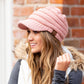 C.C® 100% Ultra-Soft Knitted Acrylic Structured Brim Knit Field Cap | One Size Teen–Adult