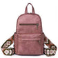 Alba Vegan PU Leather Convertible Backpack Sling Bag with Guitar Straps