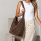 Miranda Oversized Hobo Shoulder Bag | Vegan Suede, Cotton/Polyester Lining | 15.25 x 4.5 x 13.75 in