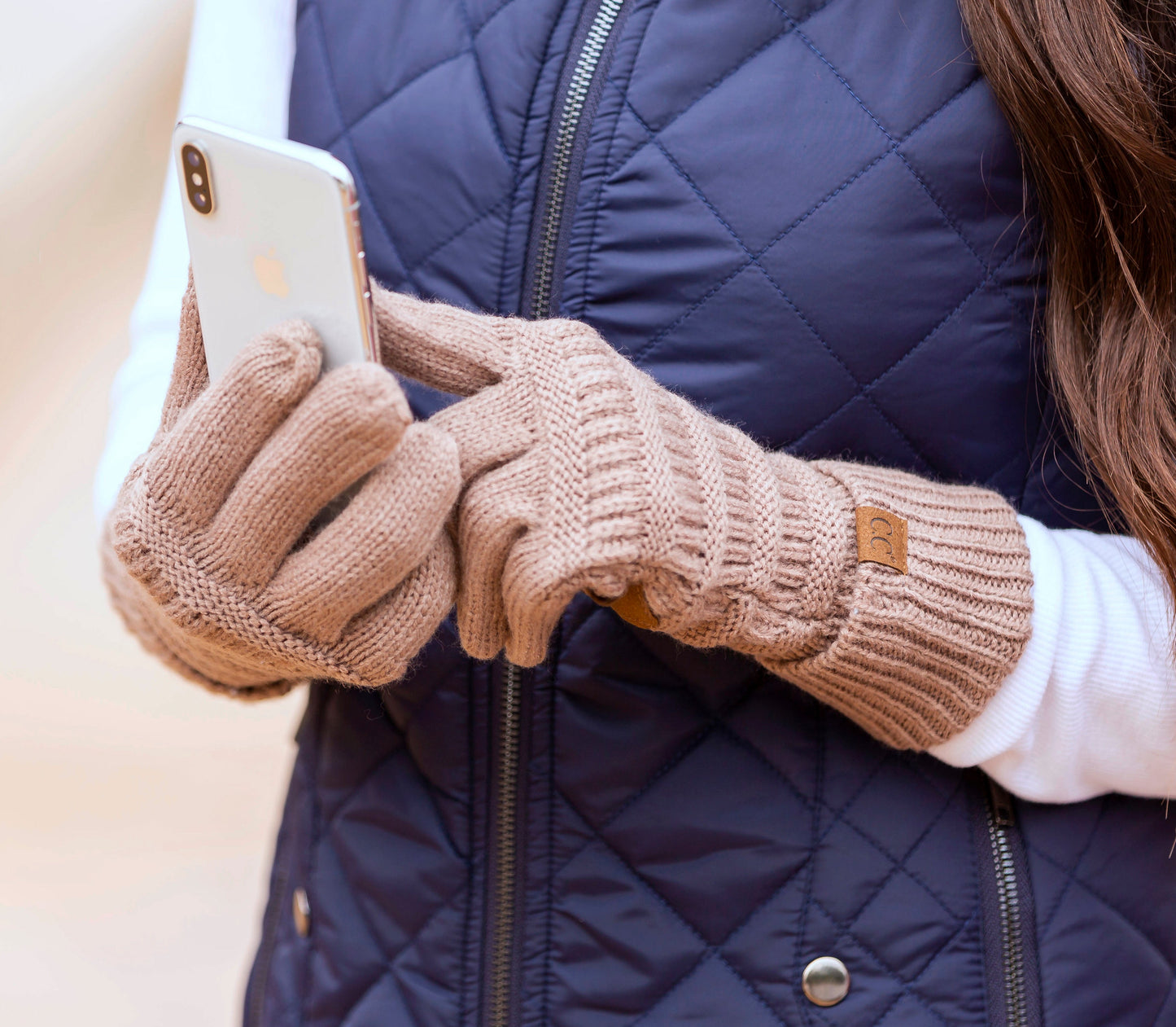 C.C® 100% Soft Knitted Acrylic Touchscreen Compatible Knit Gloves | One Size Fits Most