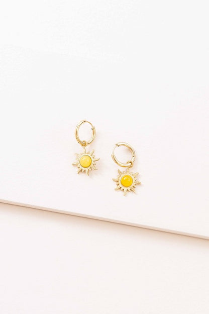 Sunset Hoop Earrings   14K