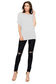 Women's Boat Neck Dolman Sleeve Solid Top with Roushed Bottom