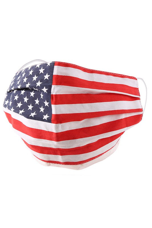 Cotton Fabric Reusable Washable Protective Face Mask American Flag