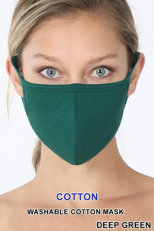 Jersey Knit  Lined Reusable Washable Protective  Face Mask Multiple Colors Available