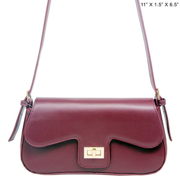 Minimal Chic Crossbody Bag with Front Clasp