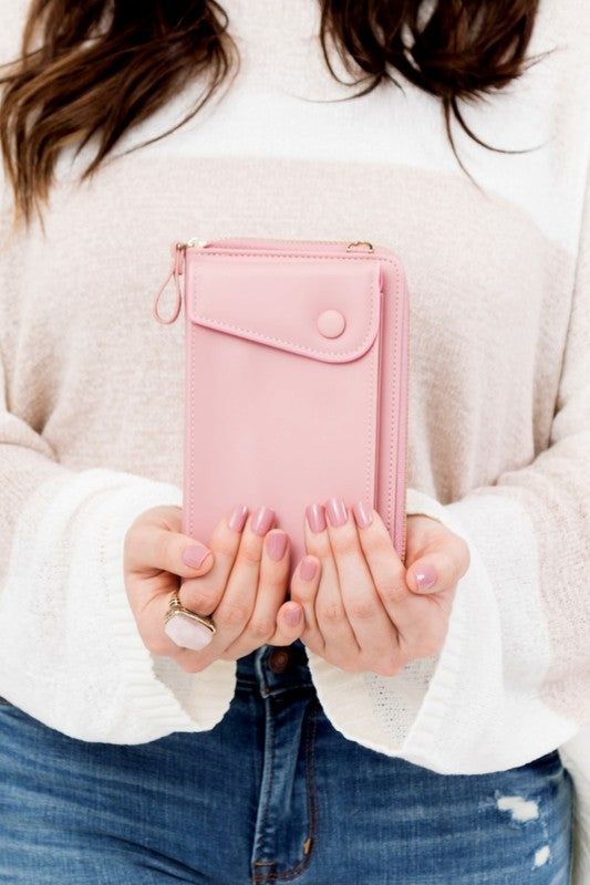Cross Body Women’s Convertible Wallet with Phone Pocket Polyester One Size