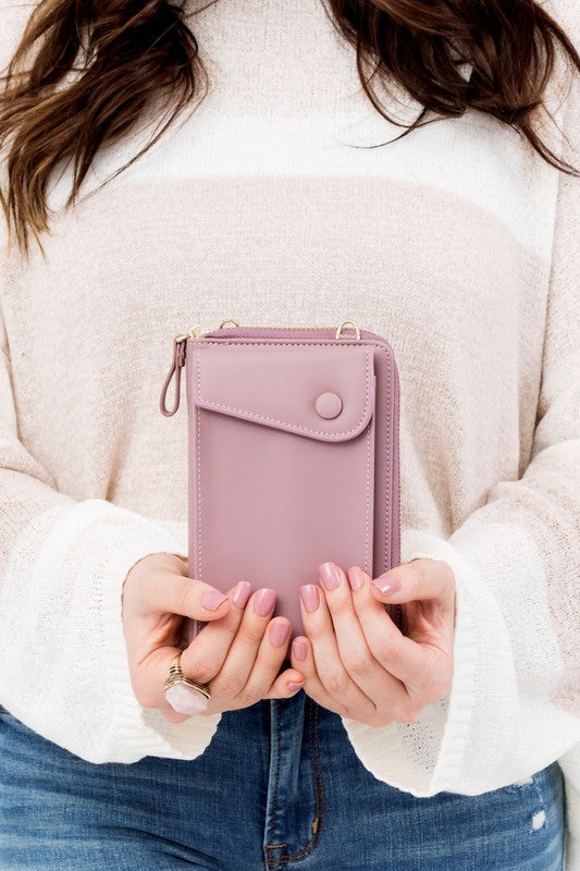 Cross Body Women’s Convertible Wallet with Phone Pocket Polyester One Size