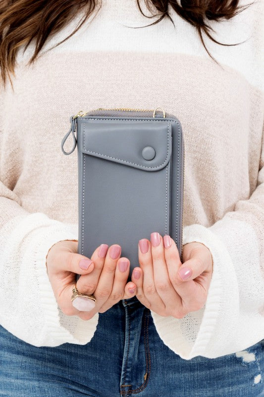 Cross Body Women’s Convertible Wallet with Phone Pocket Polyester One Size